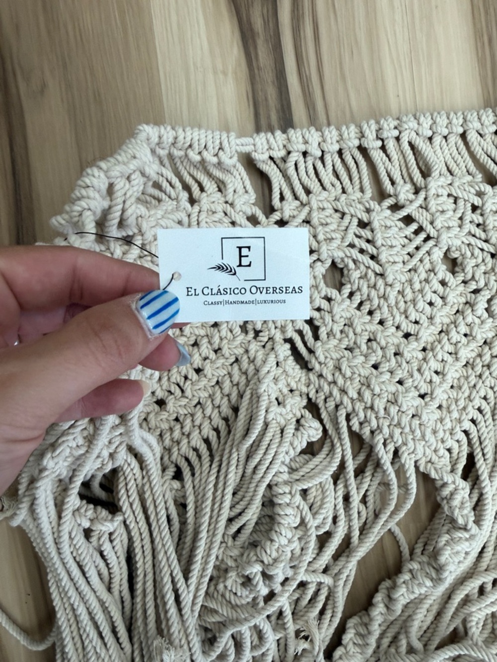 Handmade Macramé Wall Hanging – Natural Cream - Picture 5 of 5